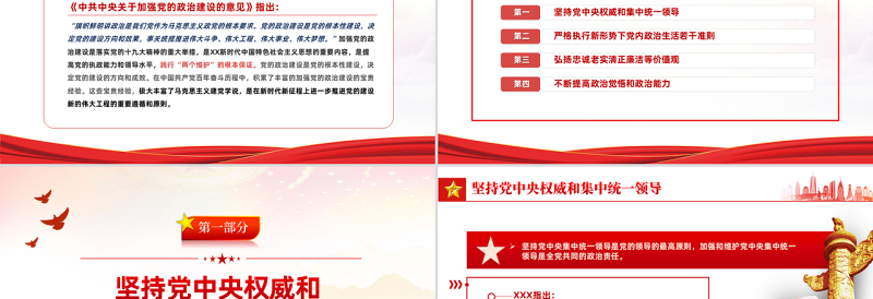 在新时代新征程全面加强党的政治建设PPT红色精品党支部党员党课学习培训课件