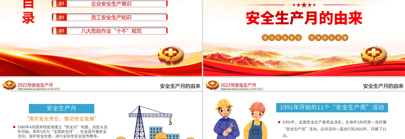 遵守安全生产法当好第一责任人PPT清新卡通风2022安全生产月宣传安全教育课件