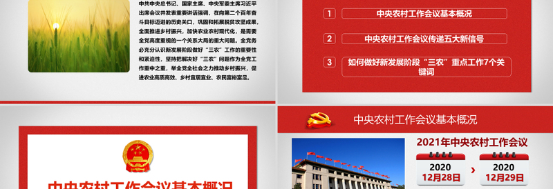 简约党政风2021年中央农村工作会议“三农”工作重心的历史性转移全面解读ppt