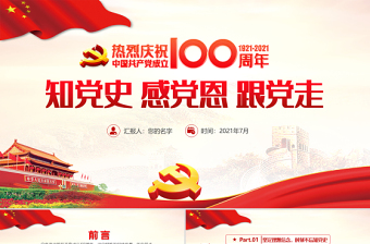 庆祝中国建党100周年党小组会议记录ppt