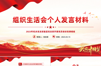 2025银行组织生活会组织委员发言ppt