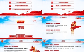 中华人民共和国个人信息保护法PPT蓝色党政风完整解读《个人信息保护法》重点内容专题党课