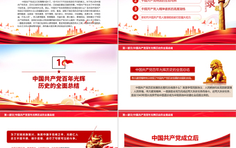 重温建党精神PPT红色大气精美喜迎党的二十大专题课件模板