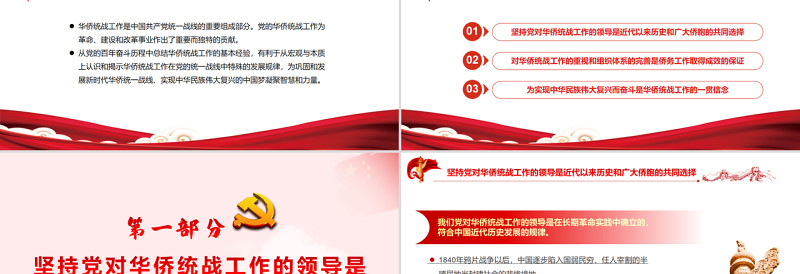 中国共产党领导华侨统战工作的历史经验PPT党政风党员干部学习教育专题党课