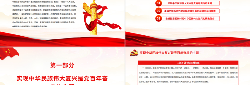 深刻把握新时代党面临的主要任务PPT红色精品党员干部深入学习《决议》专题党课课件