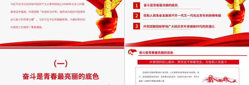 组织中国青年永久奋斗的先锋力量PPT学习在庆祝中国共产主义青年团成立100周年大会上的重要讲话专题党课