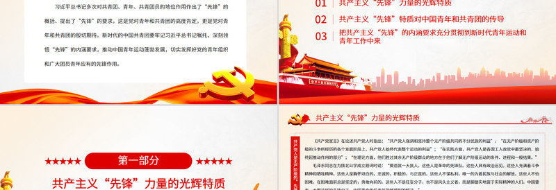 永葆中国青年运动和共青团的“先锋”特质PPT党政风党员干部学习教育专题党课