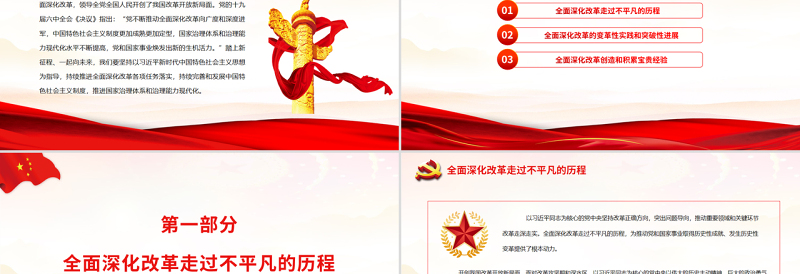 党和国家事业焕发出新的生机活力PPT红色党政风党员干部深入学习《决议》