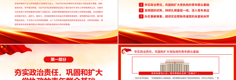 党联系青年最为牢固的桥梁纽带PPT学习在庆祝中国共产主义青年团成立100周年大会上的重要讲话专题党课