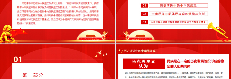 论中华民族共同体民族观PPT党政风党员干部主题党日专题党课