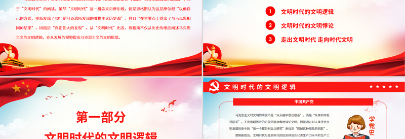 “文明时代”的文明逻辑PPT党政风党员干部学习教育专题党课