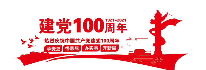 2021年建党100周年文化墙红色大气宣传文化墙模板
