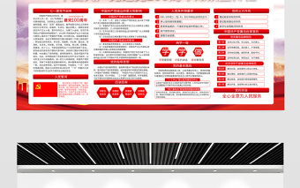 奋斗百年路启航新征程庆祝建党100周年七一宣传展板宣传栏模板