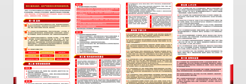 2021深入贯彻学习中国共产党组织工作条例展板宣传栏设计模板下载