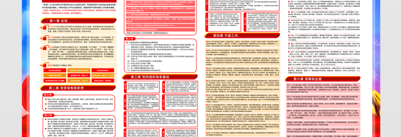 2021深入贯彻学习中国共产党组织工作条例展板宣传栏设计模板下载