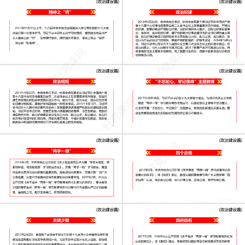 2021十八大以来党员干部应知应会词汇PPT政治建设篇第二课时专题系列党课课件