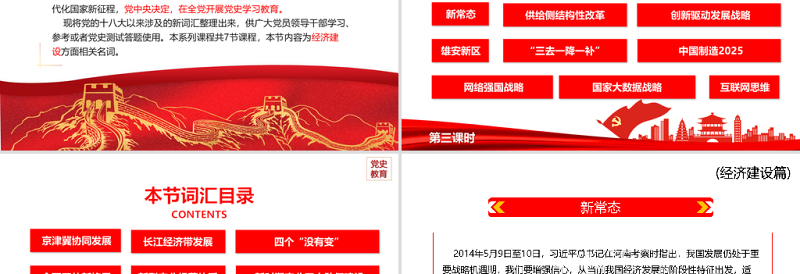 2021十八大以来党员干部应知应会词汇PPT经济建设篇第三课时专题系列党课课件