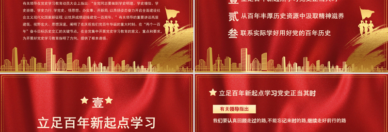 2021百年潮起共读史PPT中国共产党奋斗历程和启示专题党课课件