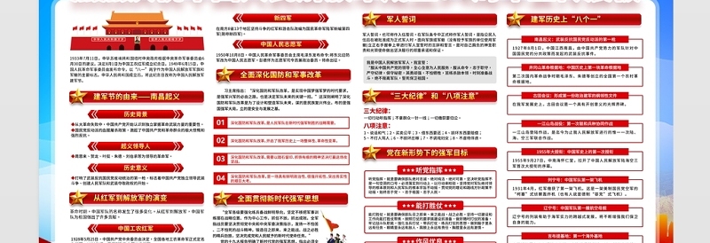 2021热血铸军魂展板庆祝八一建军节建军94周年宣传展板