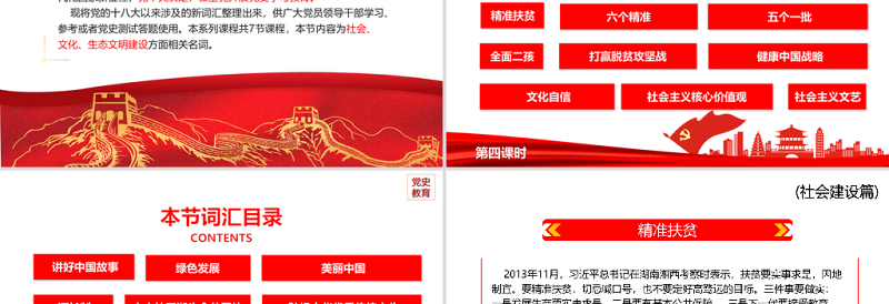 2021十八大以来党员干部应知应会词汇PPT社会文化生态文明建设篇第四课时专题系列党课课件