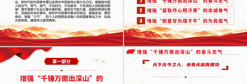 2021增强“三气”赓续伟大建党精神PPT牢记初心使命坚定理想信念党课课件模板下载