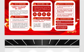 2021建党100周年学党史学习教育党建设计展板