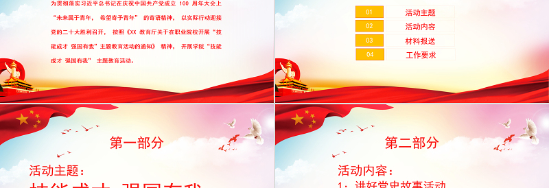 技能成才强国有我PPT简洁实用关于在职业院校开展技能成才强国有我主题教育活动的通知课件 (2)