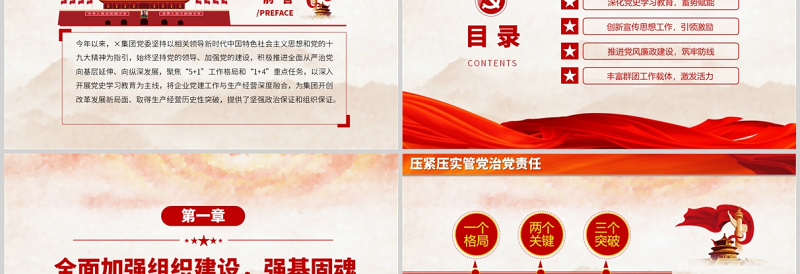 国企2022年党建工作总结PPT红色党建风各基层党支部开展工作总结汇报主题教育专题党课课件