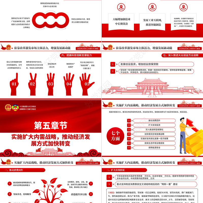 2020全国两会政府工作报告学习解读ppt