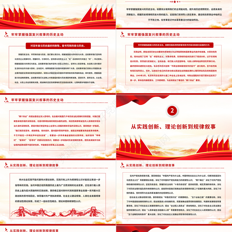 2022对强国复兴的多重书写PPT大气党建风深入学习《习近平谈治国理政》第四卷专题党课党建课件