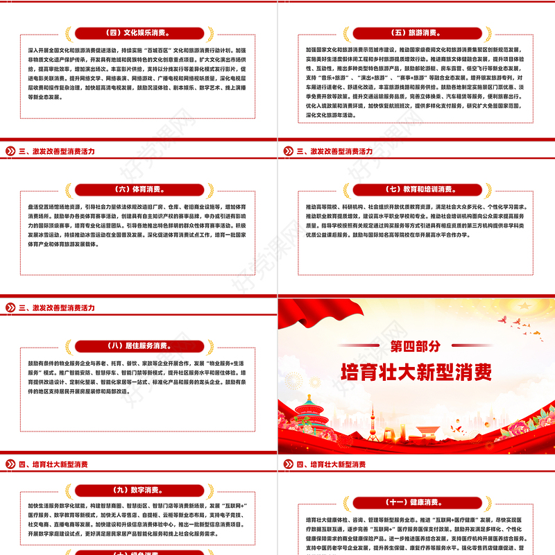 精美实用关于促进服务消费高质量发展的意见PPT课件模板