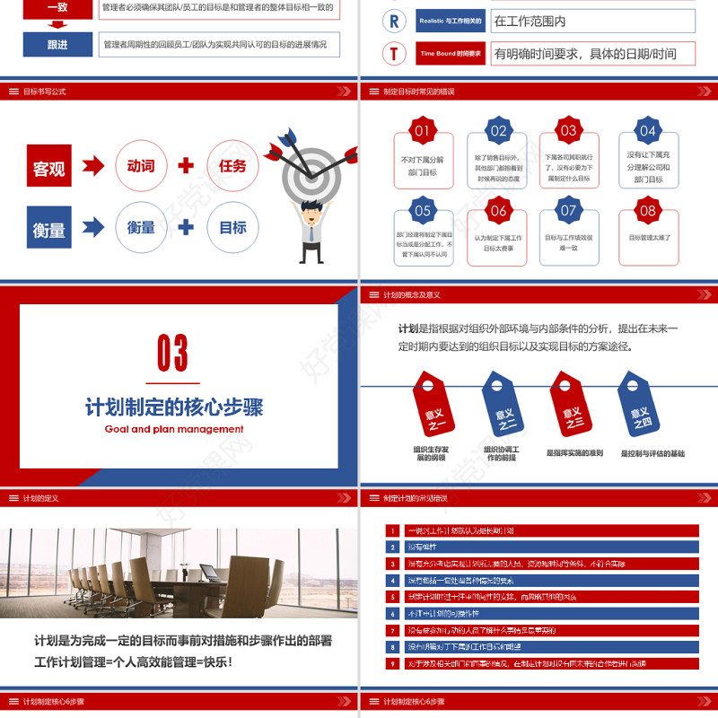 原创企业公司员工目标与计划管理培训PPT模板
