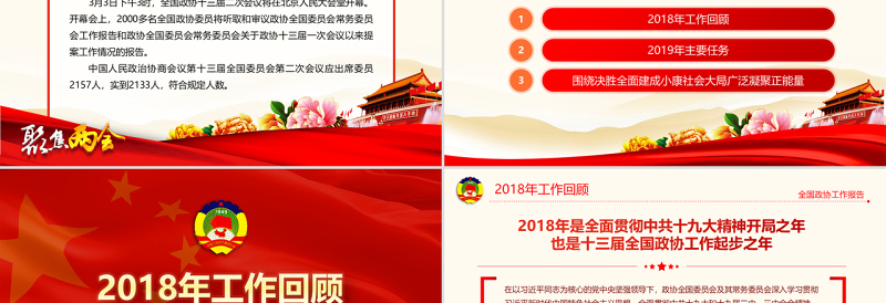 原创2019全国两会政协工作报告解读关注两会-版权可商用