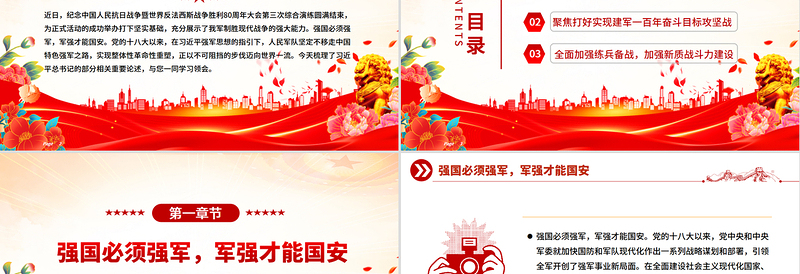 人民军队是党和国家的钢铁长城PPT总书记的部分相关重要论述课件