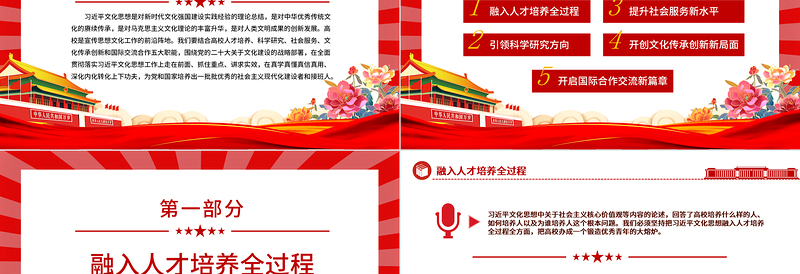 精美党政风高校如何贯彻好习近平文化思想PPT专题党课