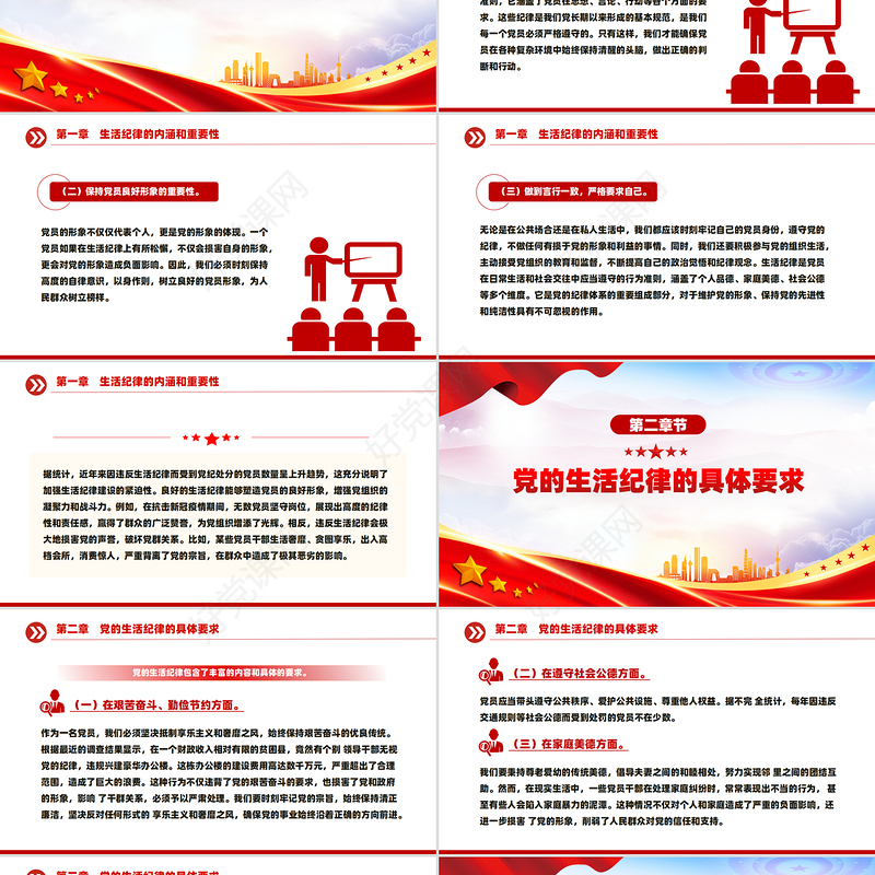 2025严守党的生活纪律维护党员良好形象PPT党课下载