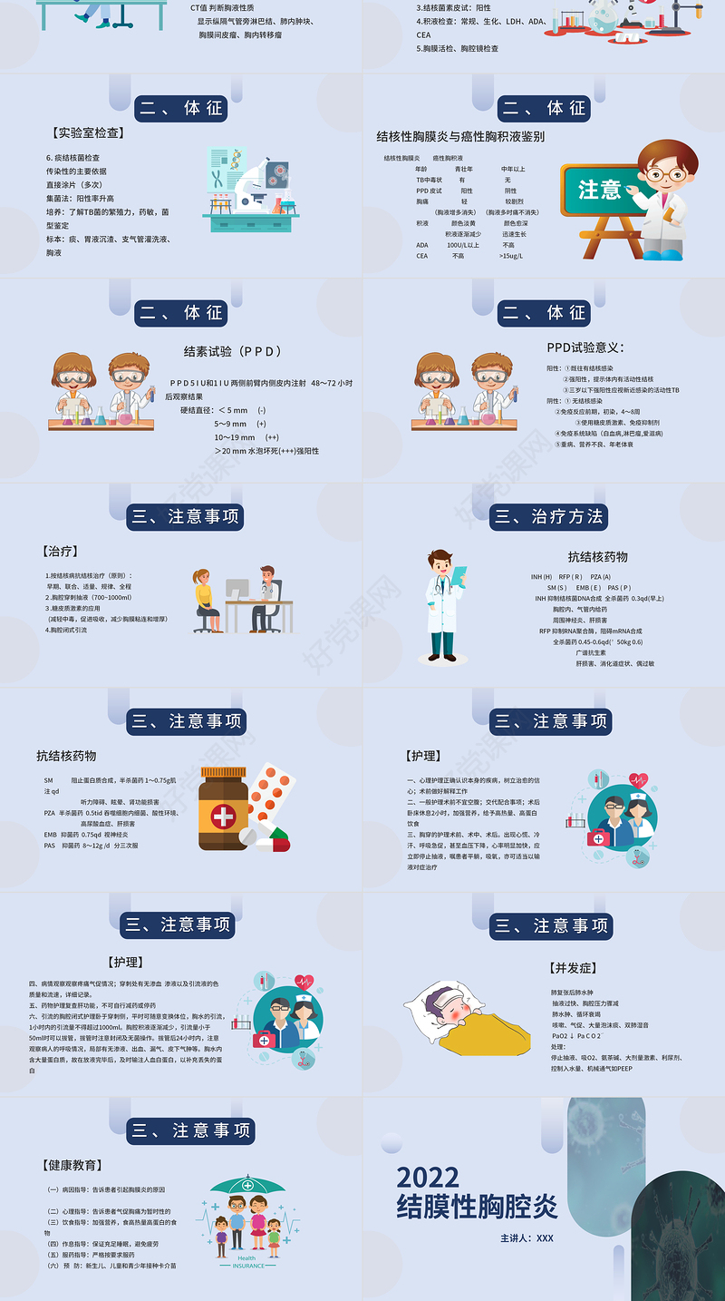 2022结膜性胸膜炎结核医疗课件PPT创意简约风医疗课件通用PPT模板下载.pptx