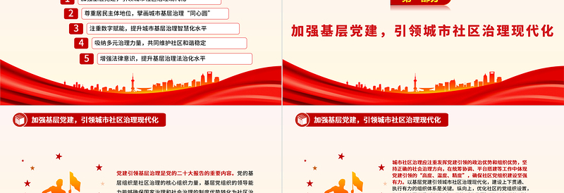 着力提升城市基层治理效能PPT党政风党员干部学习教育党课课件