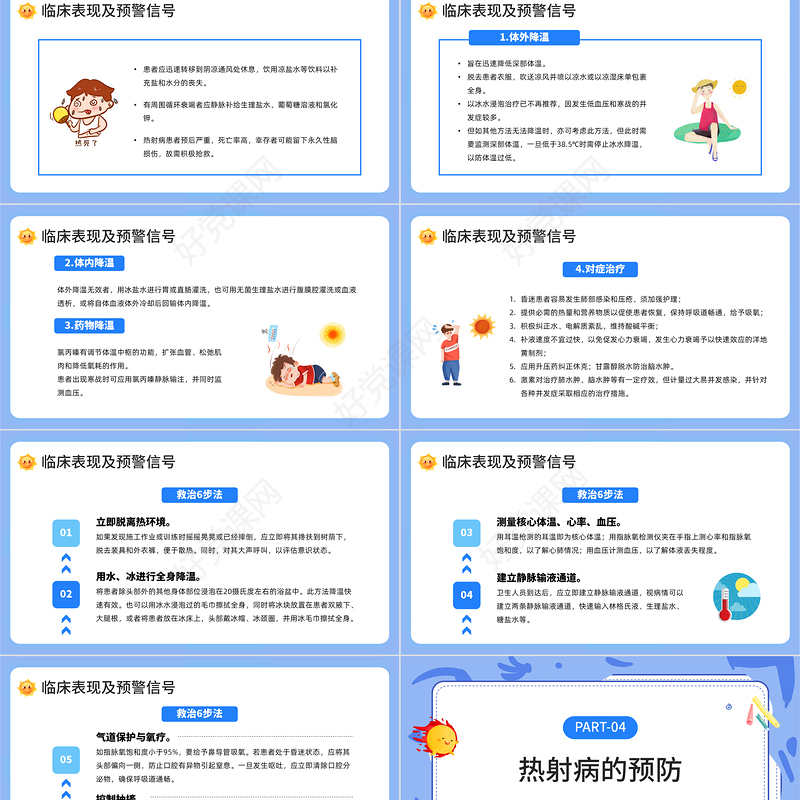 2022预防热射病很重要PPT卡通风科普热射病知识课件模板下载