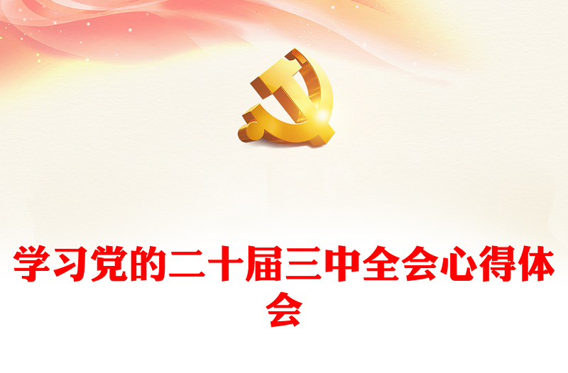 党政风学习党的二十届三中全会心得体会PPT课件模板(讲稿)