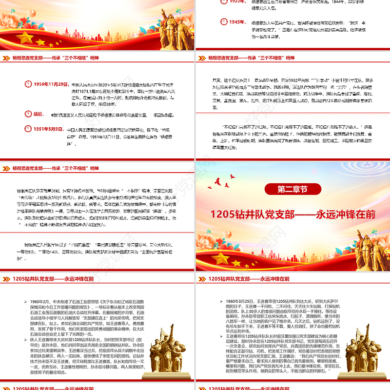 红色简洁坚如磐石的战斗堡垒PPT优秀党支部事迹学党史课件