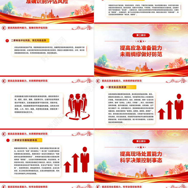 2024培养提升应急处突能力PPT大气党政风增强忧患意识坚持底线思维党员能力培训讲座