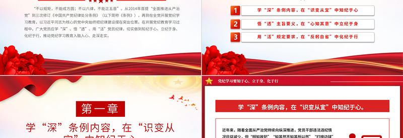 2024年党纪学习教育PPT红色简洁要知于心立于身化于行党课课件