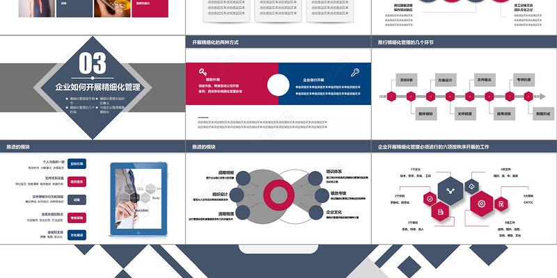 沉稳商务精细化管理PPT