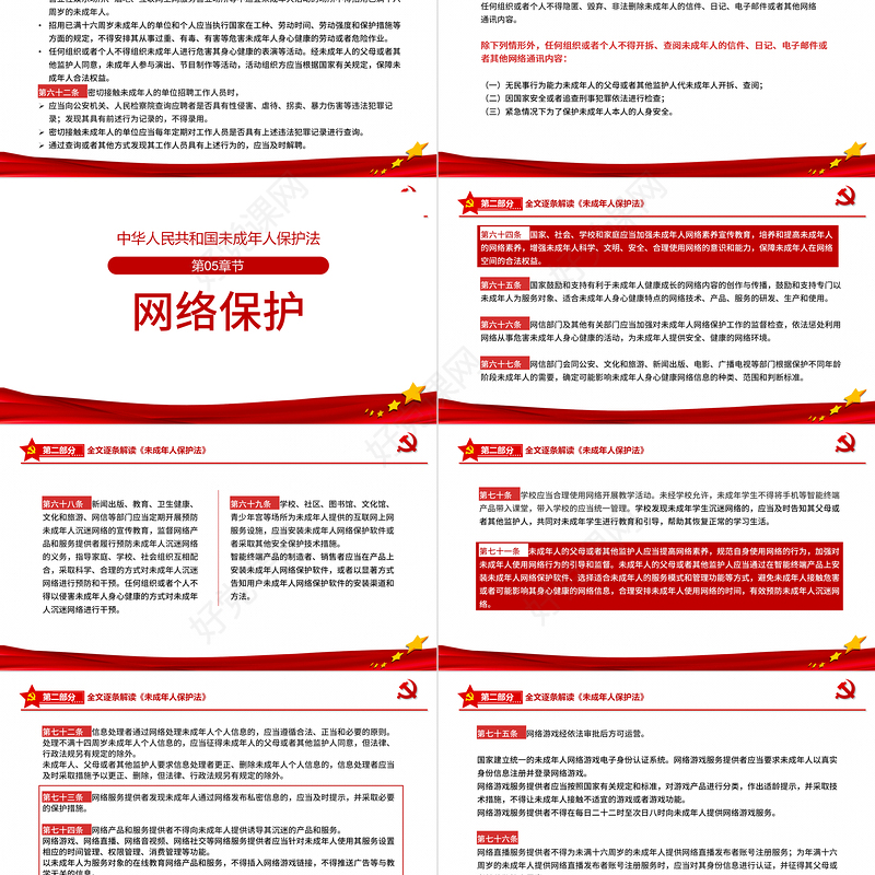 2021年最新修订《中华人民共和国未成年人保护法》全文解读PPT模板