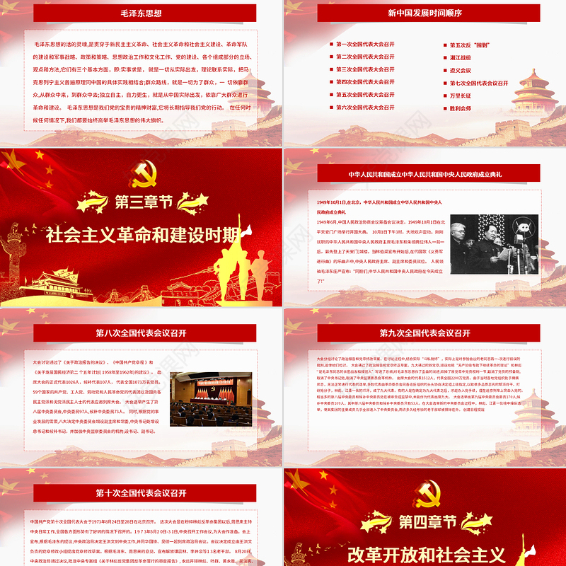 中国共产党建党100周年七一党课光辉历程党史党课PPT模板