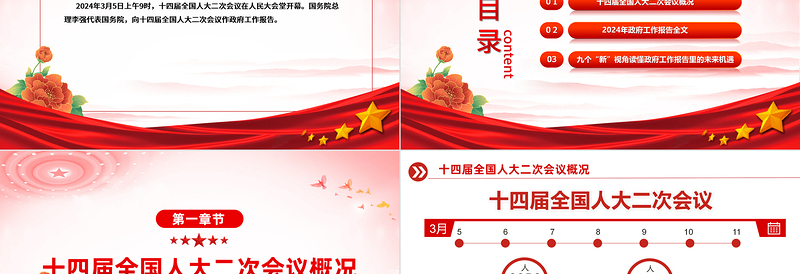 2024政府工作报告全文解读关于聚焦两会关注民生PPT下载