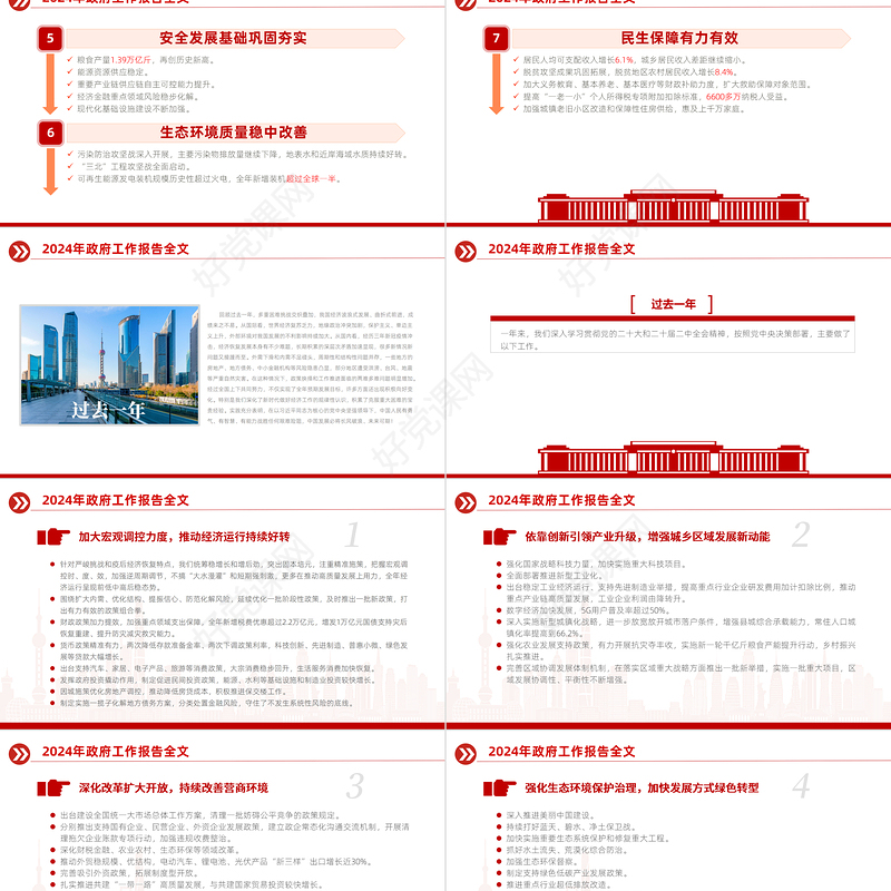 2024政府工作报告全文解读关于聚焦两会关注民生PPT下载