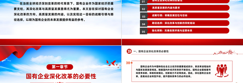党政风2024年国有企业深化改革与高质量发展的战略引领与路径选择PPT下载
