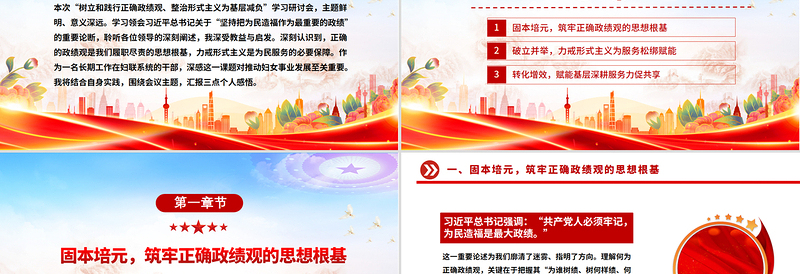 树立正确政绩观深化基层减负PPT发言汇报